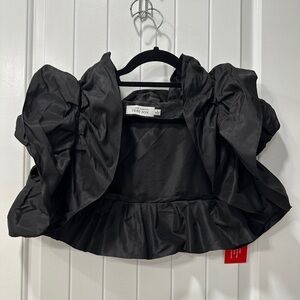 Teri Jon Black Satin Jacket